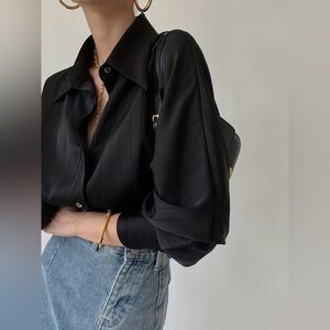 COMMENSE Elegant Black Women's Top